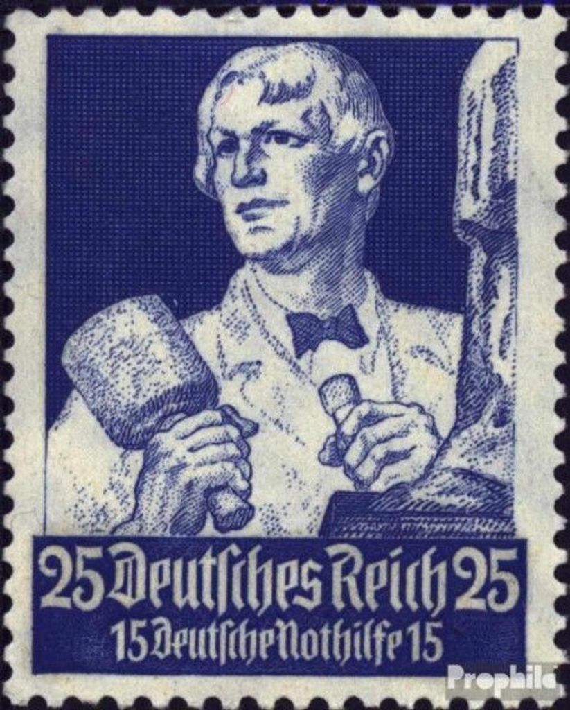 Briefmarken Deutsches Reich 1934 Mi 563 mit Falz Nothilfe:Berufe