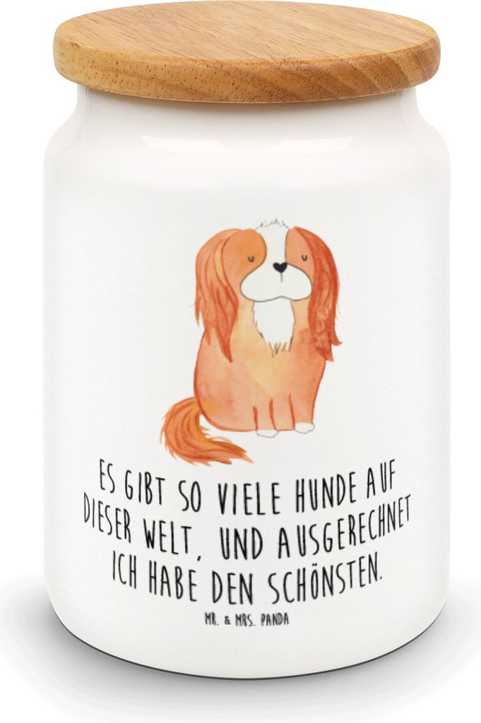 Mr. & Mrs. Panda behälter Hund Cavalier King Charles Spaniel - Weiß - Geschenk, Sprüche, Cockerspaniel, Kaffeedose, Spruch, Dose, Bester, Lebens...