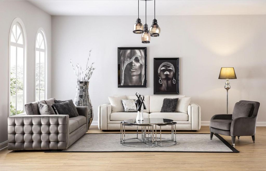 Sessel Einsitzer Luxus Polster Möbel Wohnzimmer Braun Sessel Textil Lounge Neu