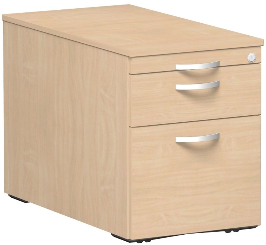 Geramöbel Rollcontainer Hängeregistratur und 1 Metall-Schubfach, mit Utensilienschubfach, Metall-Rollschubführung, Zentralverriegelung, verdeckt...