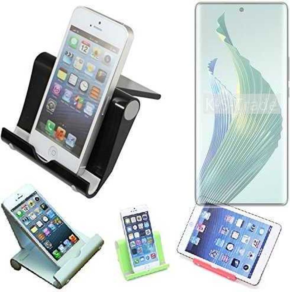 K-S-Trade Handy-Ständer kompatibel mit Honor Magic5 Lite 5G faltbarer Tischständer Smartphone Tablet Halterung Reise