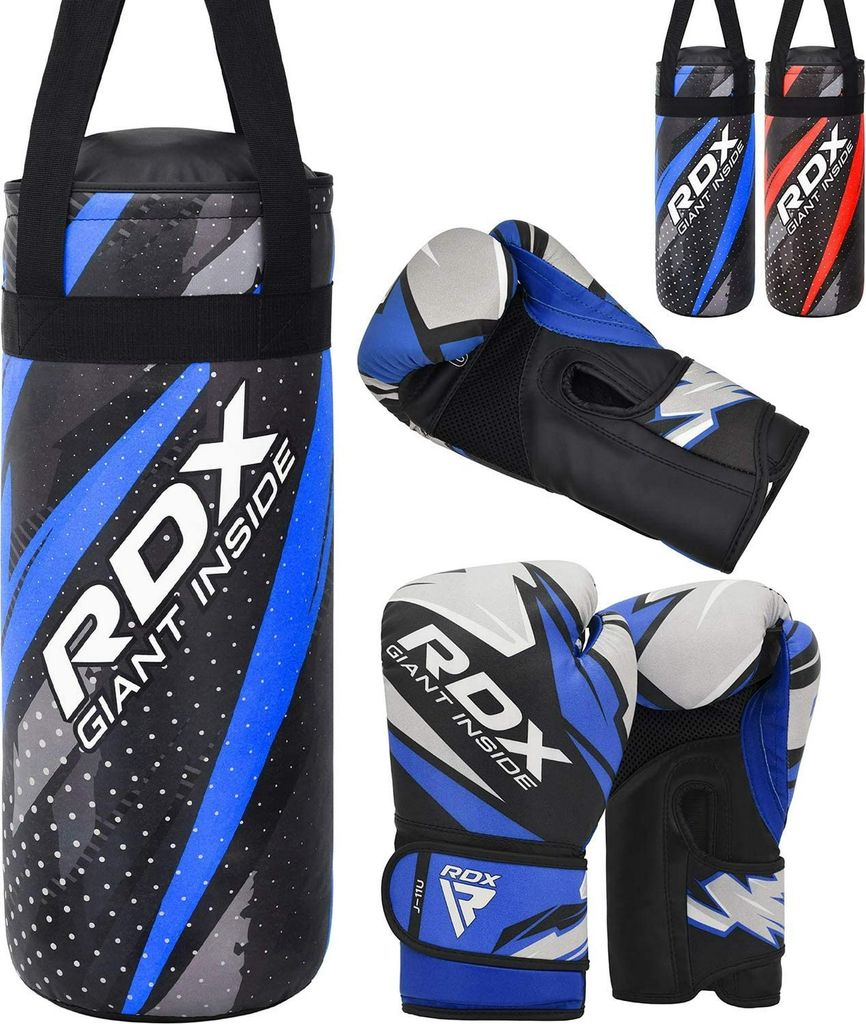 RDX Boxsack für Kinder mit Handschuhen, 2 ft, 9–12 kg, Blau