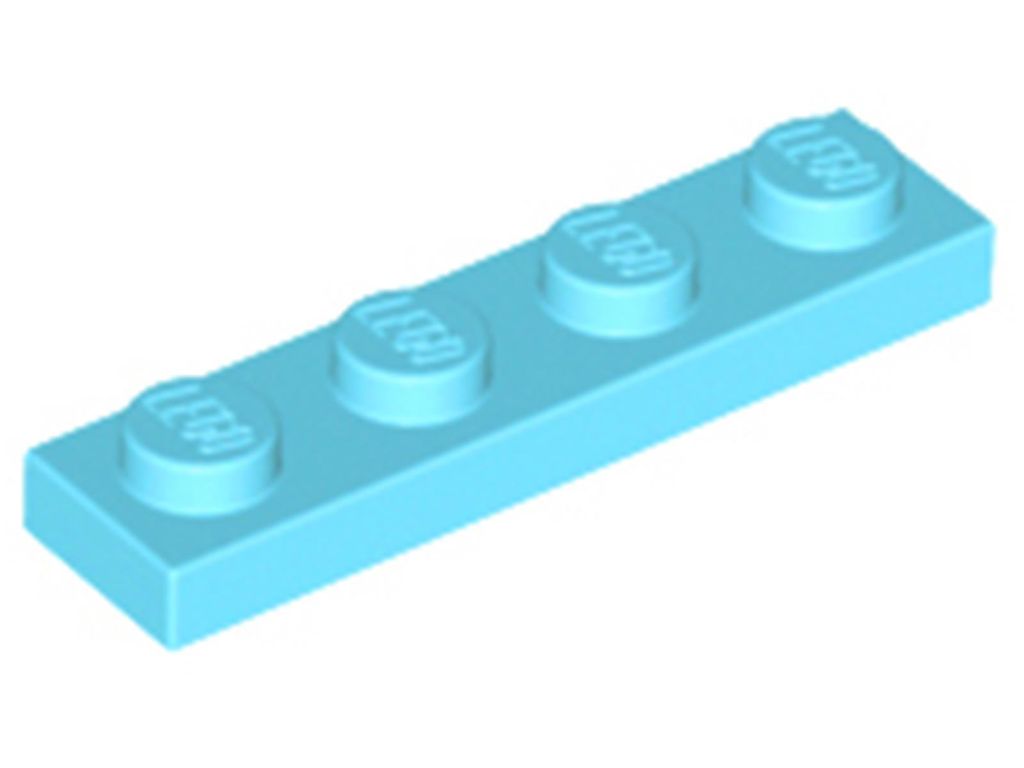 Lego 1x4 Platte 3710 - 250 Stück Mittleres Azurblau