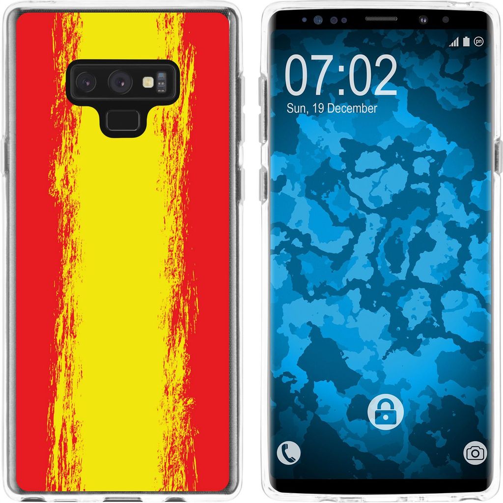 PhoneNatic Case kompatibel mit Samsung Galaxy Note 9 Silikon-Hülle WM Spanien M11