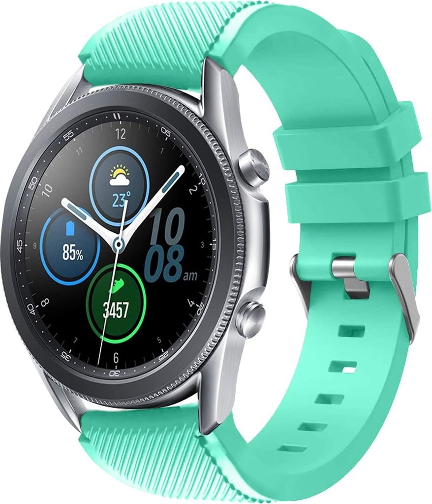Strap-it Samsung Galaxy Watch 3 45mm Armband Silikon (Aqua)