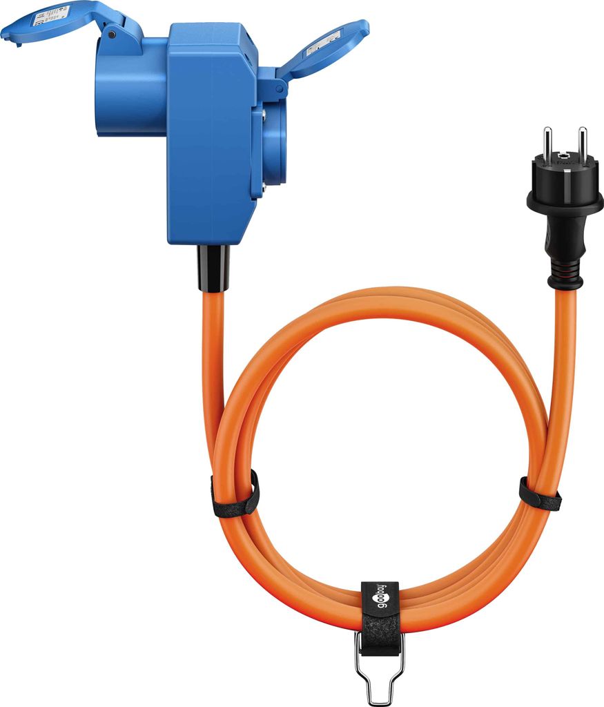 CEE-Adapterleitung, Schutzkontakt-Stecker auf 90° Produktbild 