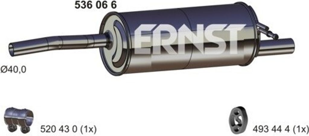 ERNST 536066 Endschalldämpfer für DACIA SANDERO II Auspuff