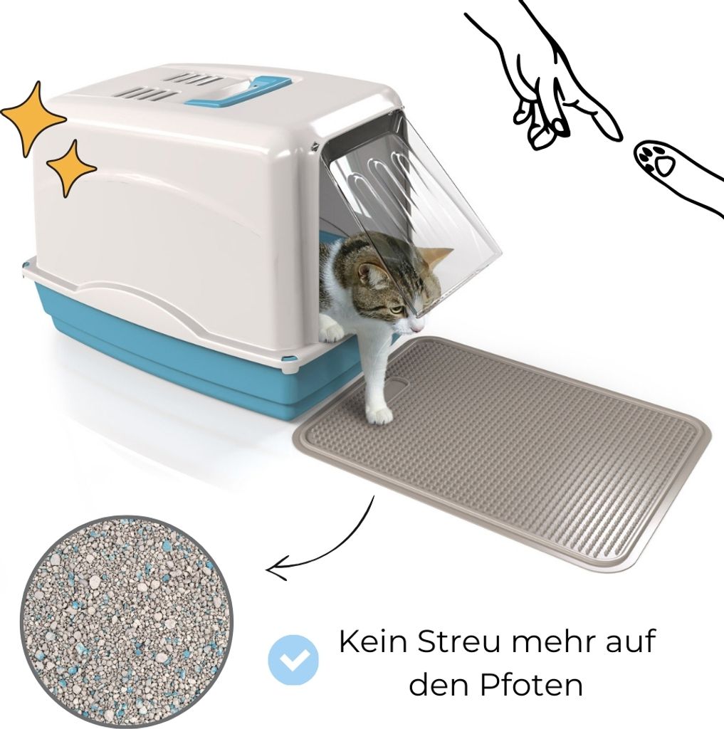2x Katzenklo Matte Katzenstreu Katzentoilette Vorleger Produktbild 3