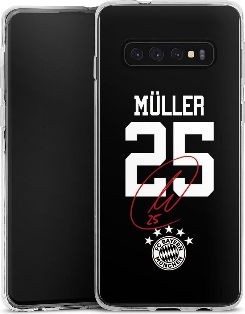 DeinDesign Handyhülle für Samsung Galaxy S10 Plus Silikon Hülle Case Smartphone Schutzhülle FC Bayern München FCB Thomas Müller