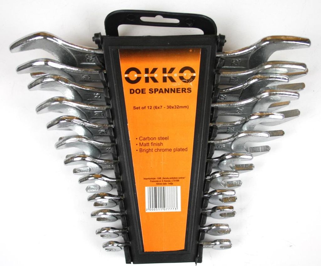 Okko 12 teiliges Maulschlüssel Schlüssel Set 6 x 7 mm - 30 Produktbild 