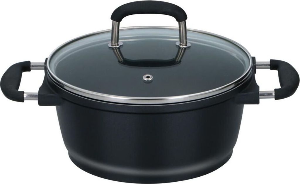 2x Alpina Aluguss Topf D20xH9,5cm Profi Kochen Küche Töpfe 2er Set