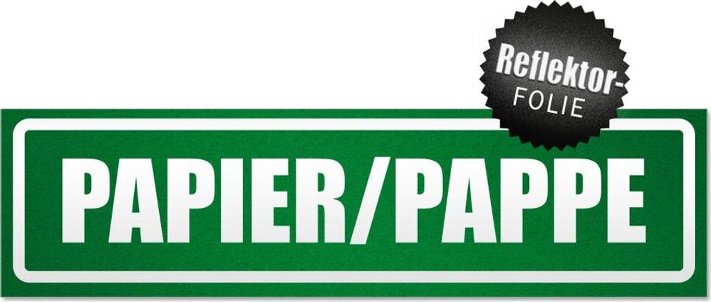 Papier Pappe invertiert Magnetschild Schild magnetisch