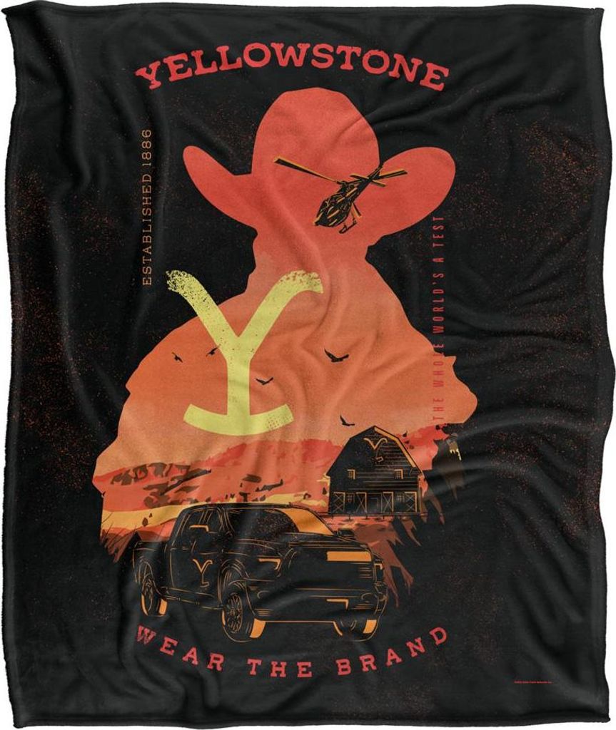 Yellowstone - "Wear the Brand" Decke, Seidig, Supersoft TV23794 (Einheitsgröße) (Bunt)