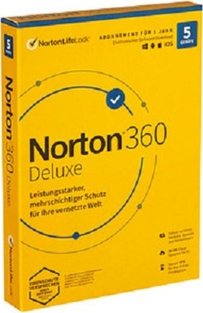 Norton 21405824 Norton 360 Deluxe Sicherheitssoftware Image du produit 
