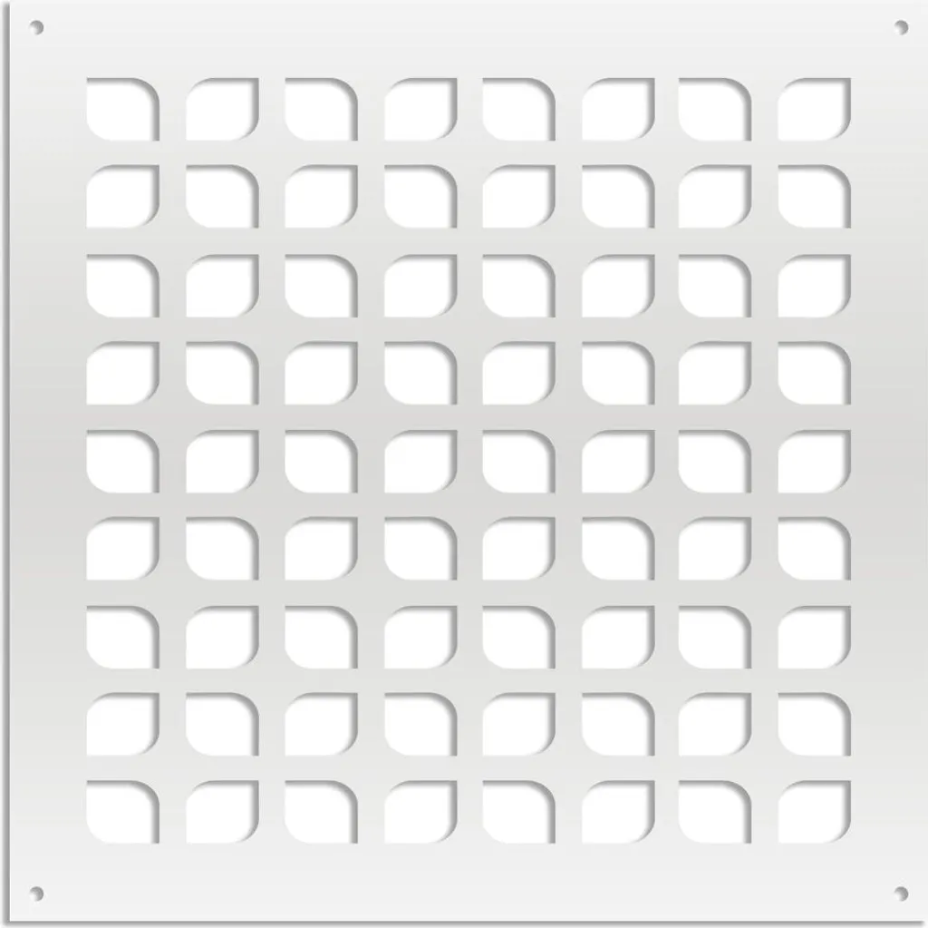 Pannello Decorativo Bianco Traforato 73x73 COOKING - Schermo Parasole