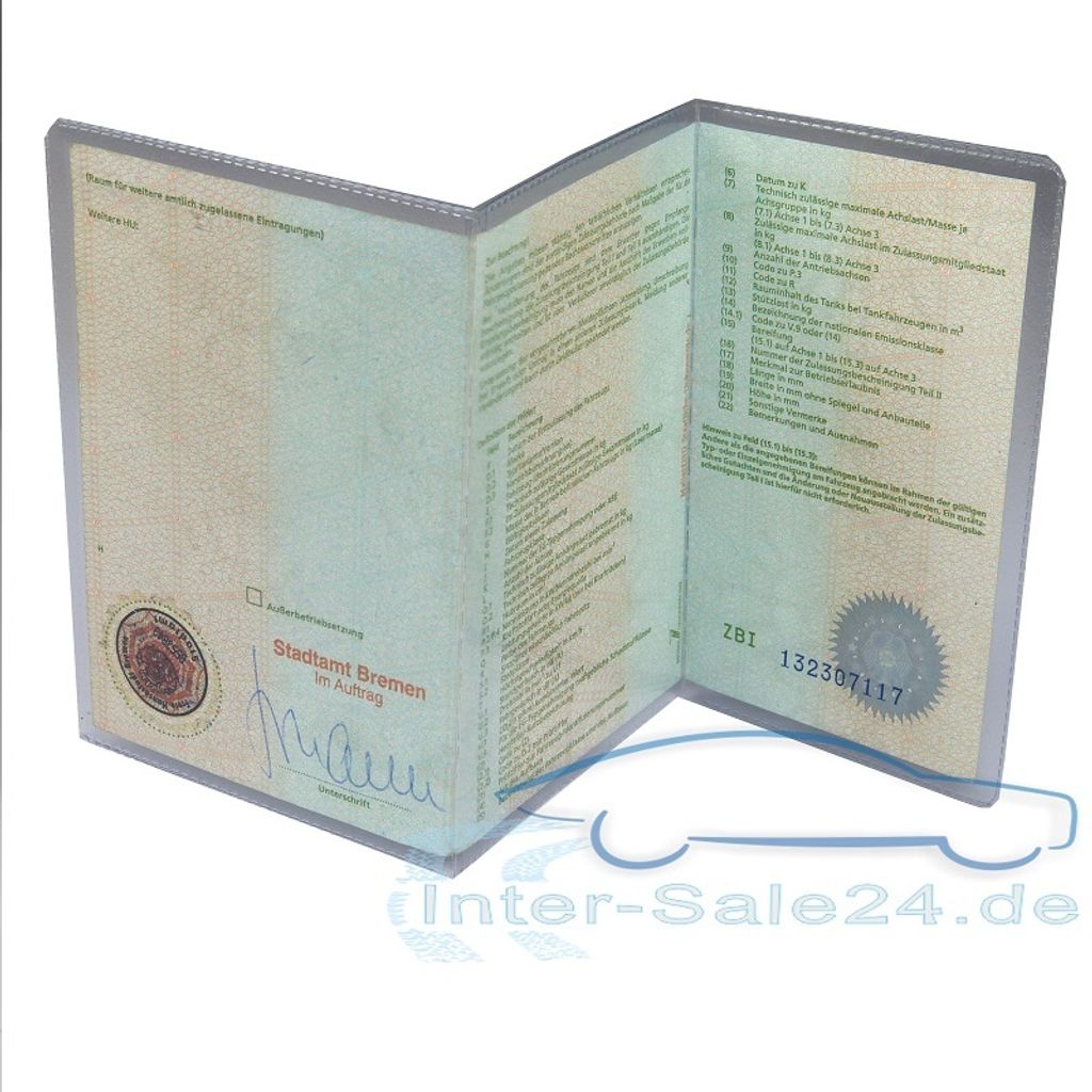 2 Stück KFZ Schutzhülle Fahrzeugschein Schutzhülle KFZ Etui Produktbild 2