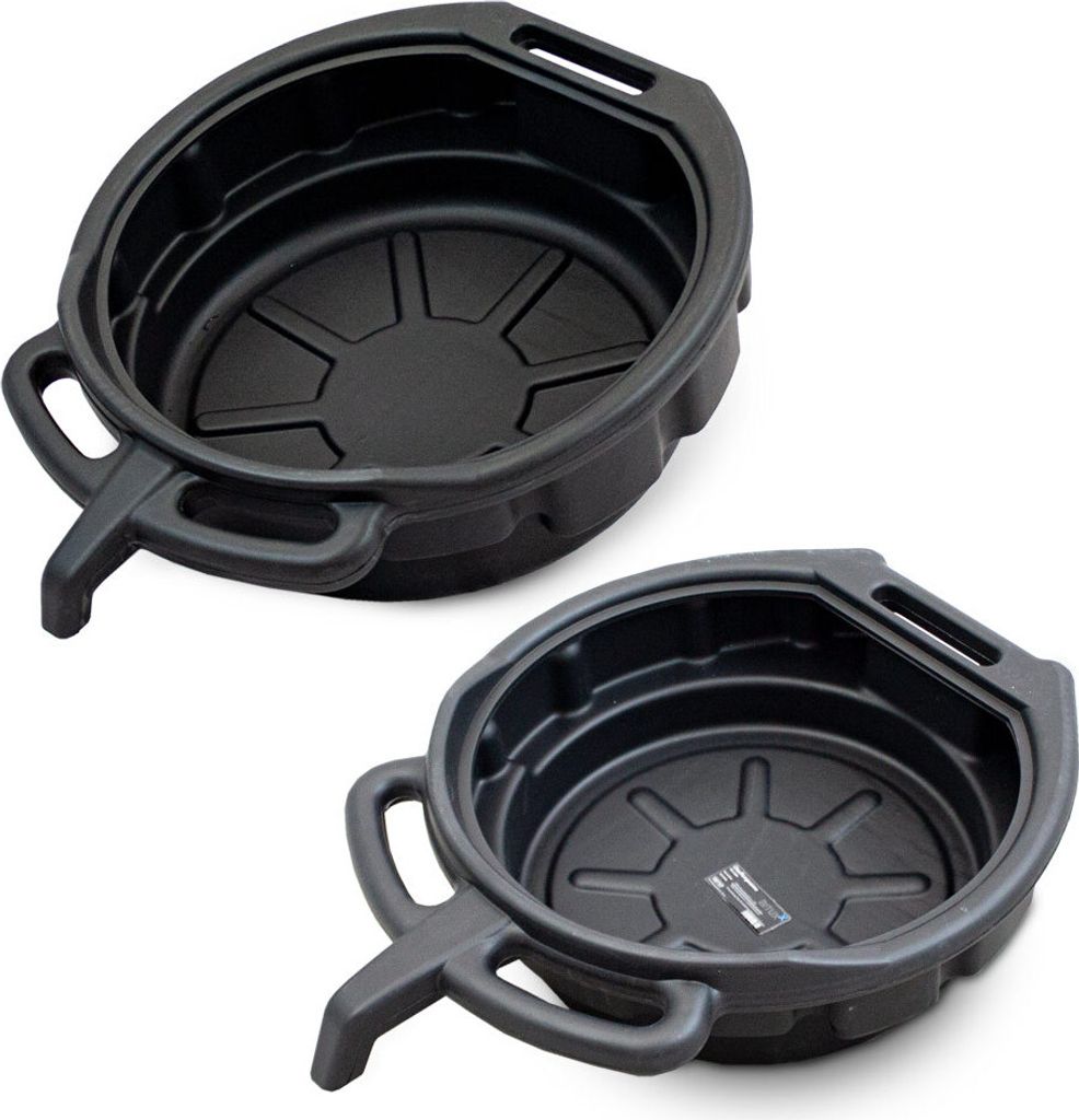 2er Set Bituxx Ölauffangwannen 10L + 15L Universal-Auffangwanne Mehrzweckwanne Ölauffangbehälter Ölwanne Öl Wechsel laugen- und säurefest MS-...