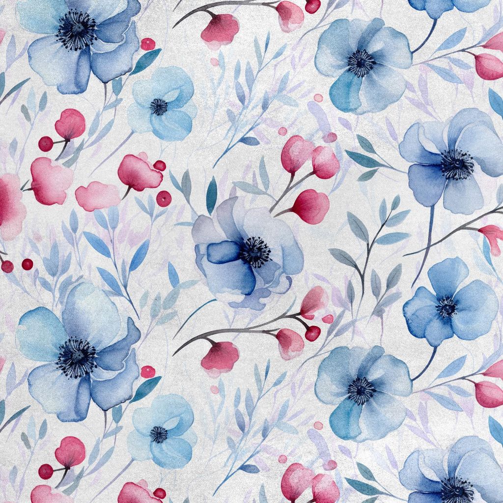Royal Samt Stoff Polyester Zum Nähen - Motiv Blumen - RDX2715