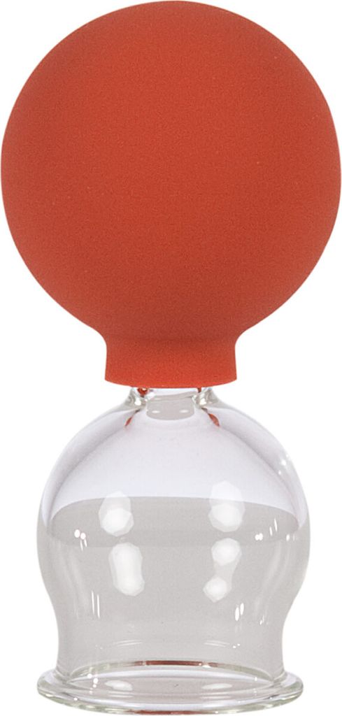 Schröpfglas mit Ball 3,5 cm, Schröpfgläser mit Saugball, medizinisch Schröpfen