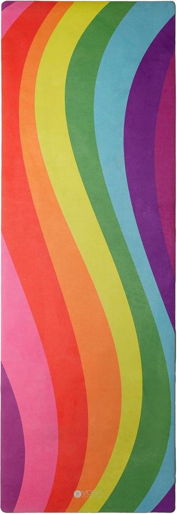 Combo Yogamat - 2-in-1 Matte und Handtuch - Ideal für Hot Yoga - 1 Stück - Regenbogen - Eco Luxe - 3,5 mm