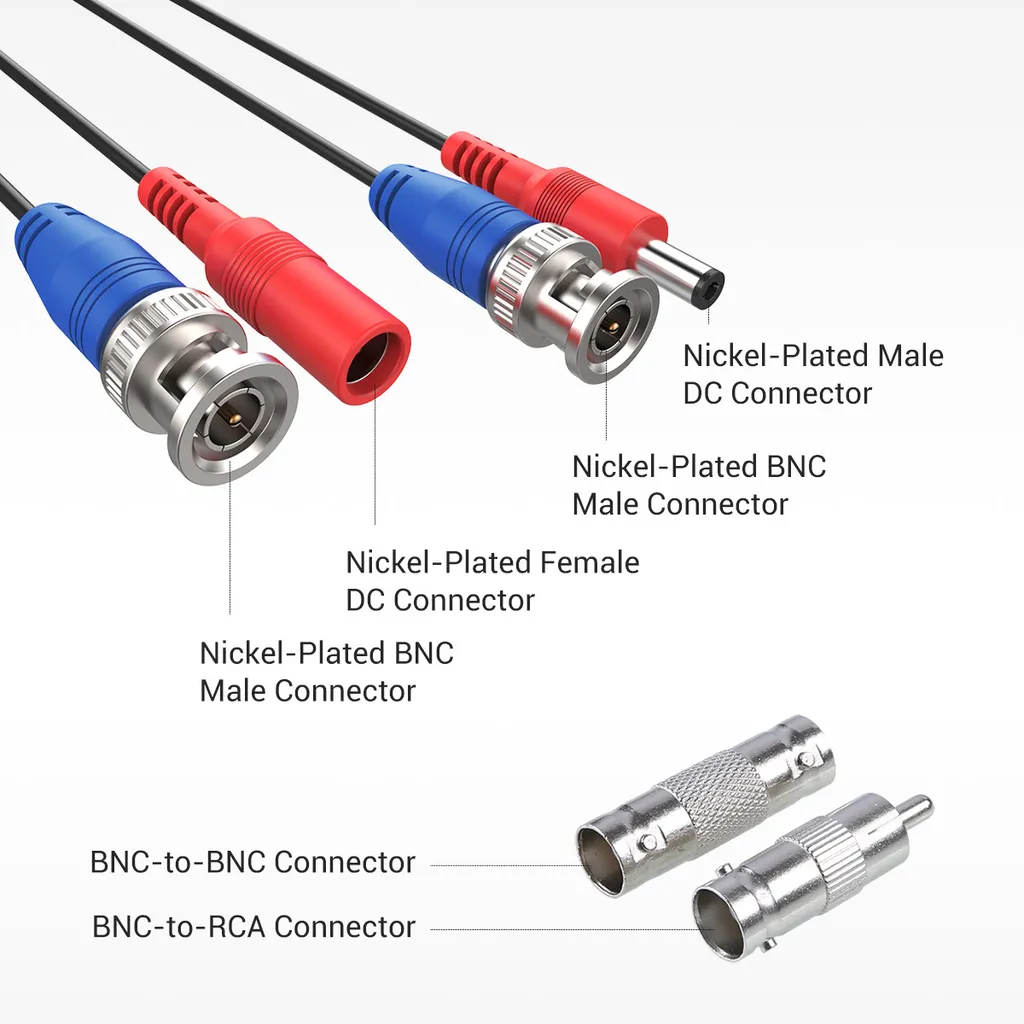 Évitez les Interférences avec ce Câble BNC 30M Alimentation - Pack de 4 - 2