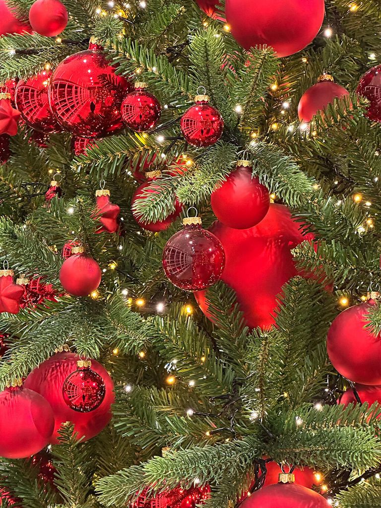 Rote Christbaumkugeln, 24er Set, 2,5 cm Christbaumkugeln