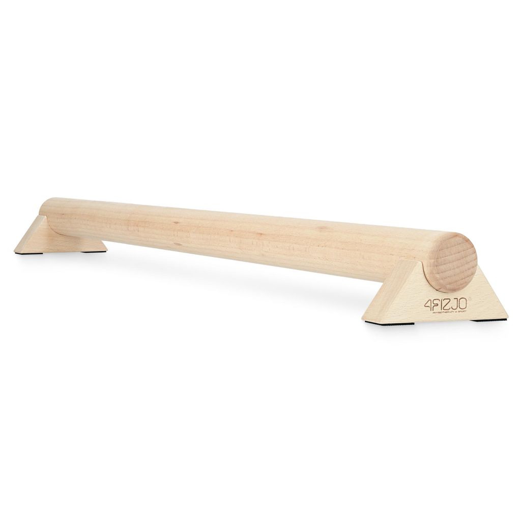 4FIZJO 100 cm Holz-Balancierbalken aus Buchenholz, Höhe 8 cm, Breite 12 cm, für Balance, Yoga, Pilates, Reha