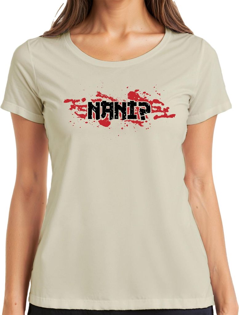 NANI? Anime Manga Ästhetik Otaku Japan Meme Gaming Japanisch Damen T-Shirt, Natur, S