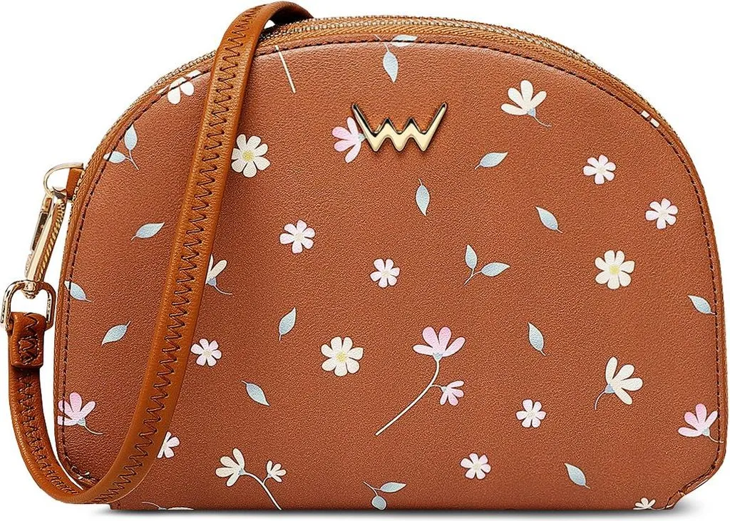 Sac à bandoulière marron en similicuir résistant avec sangle réglable