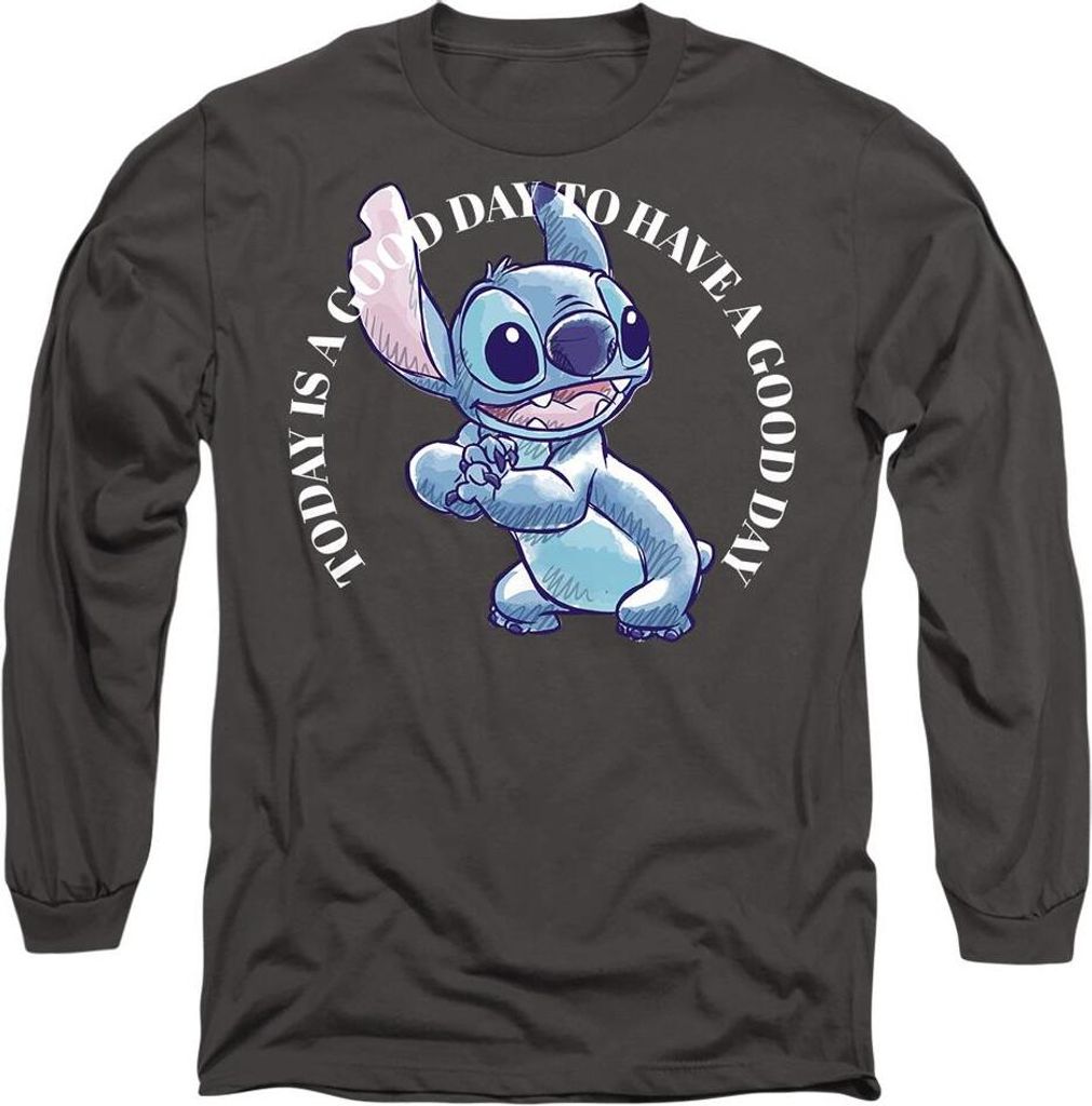 Lilo & Stitch - "Good Day" T-Shirt für Herren/Damen Uni TV14393 (S) (Holzkohle)