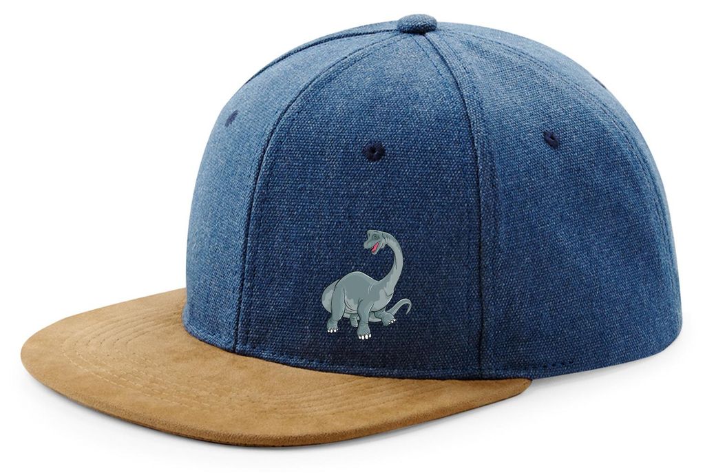 Huuraa Cappy Mütze Brachiosaurus Dinosaurier Denim Baumwolle und Polyester Snapback Kappe Geschenkidee