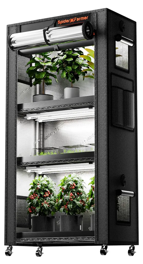 Éclairage LED pour plantes manquant de lumière - Kit complet 6x18W 150cm