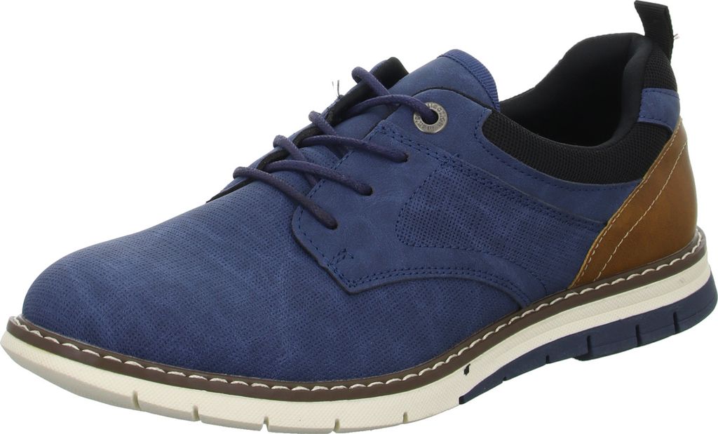 BOXX Herren-Schnürhalbschuh Blau-Braun, Farbe:blau, EU Größe:47