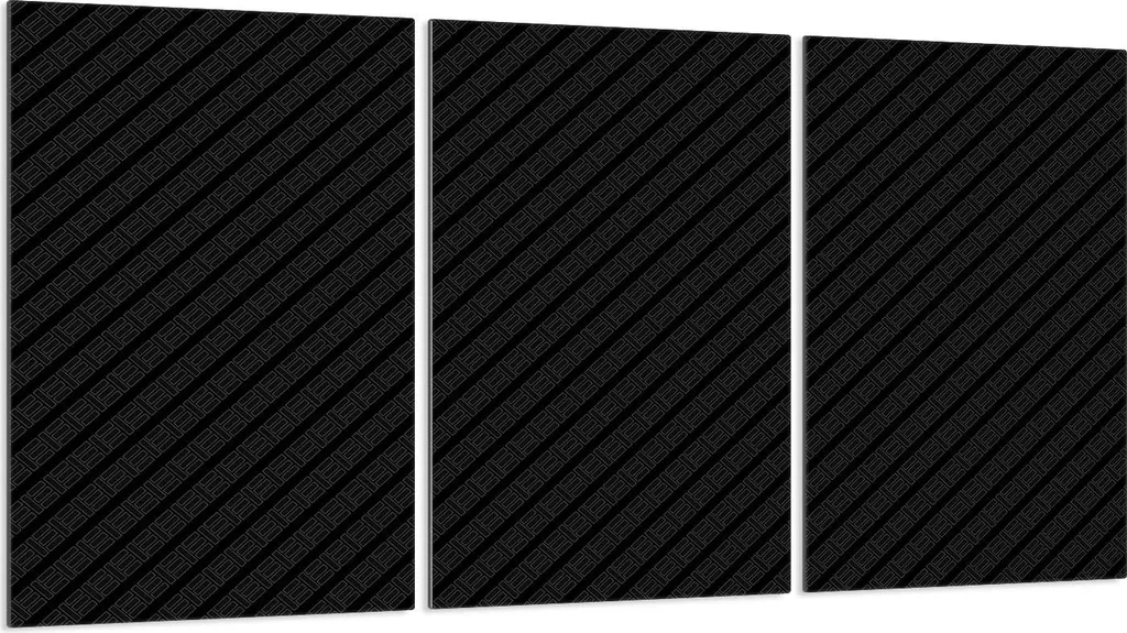 Piastre Copri Fornelli 3 Pezzi 30x52 Vetro Nero - Protezione Top Cucina