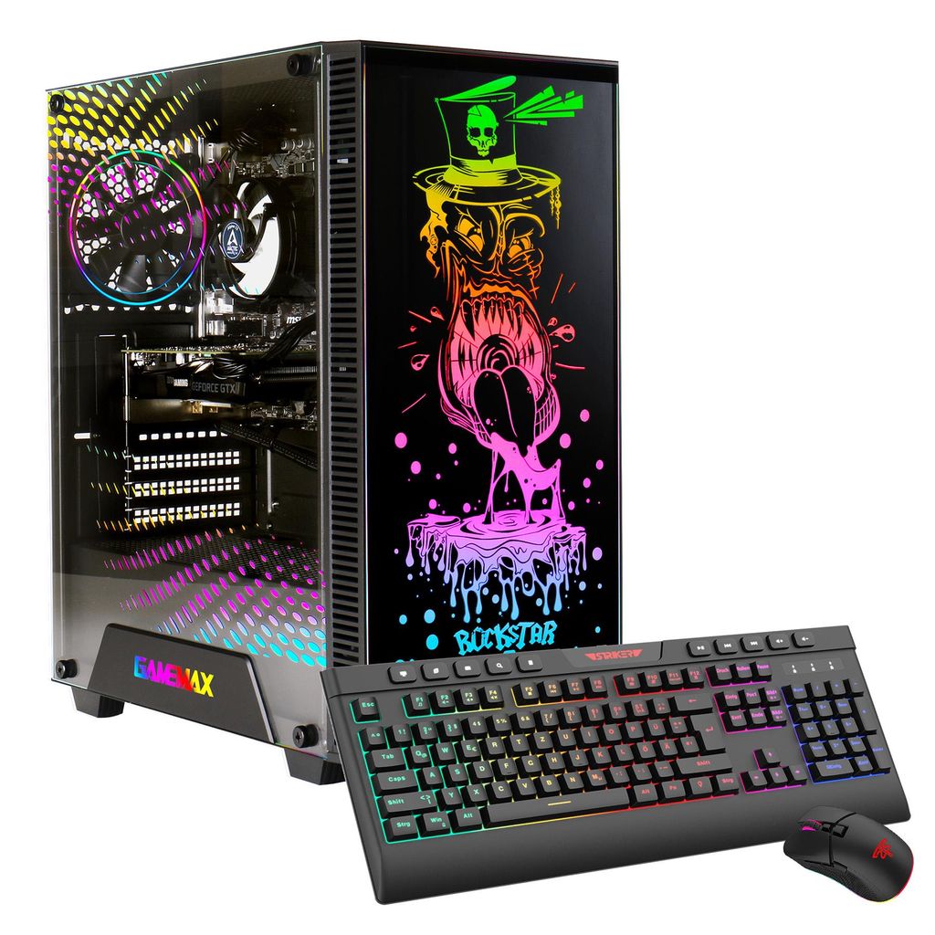 GAMEMAX Gaming-PC Rockstar 7478 Ryzen 7 5700X 32GB DDR4 1TB SSD RTX 5060Ti (16GB) Windows 11