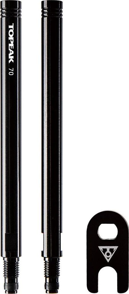 Topeak Presta 70 Mm Tubi Ventilverlängerung 2 Einheiten Schwarz Schwarz One Size