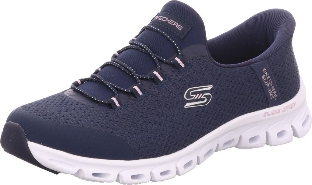 Skechers Damen-Sneaker Blau-Weiß, Farbe:blau, EU Produktbild 