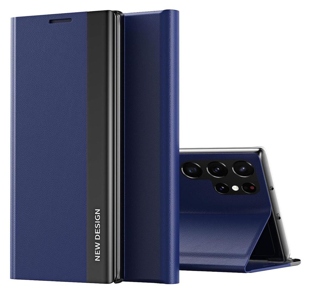 Handy Hülle Flipcase für Samsung Galaxy S26 Ultra Magnet & Standfunktion D- Blau