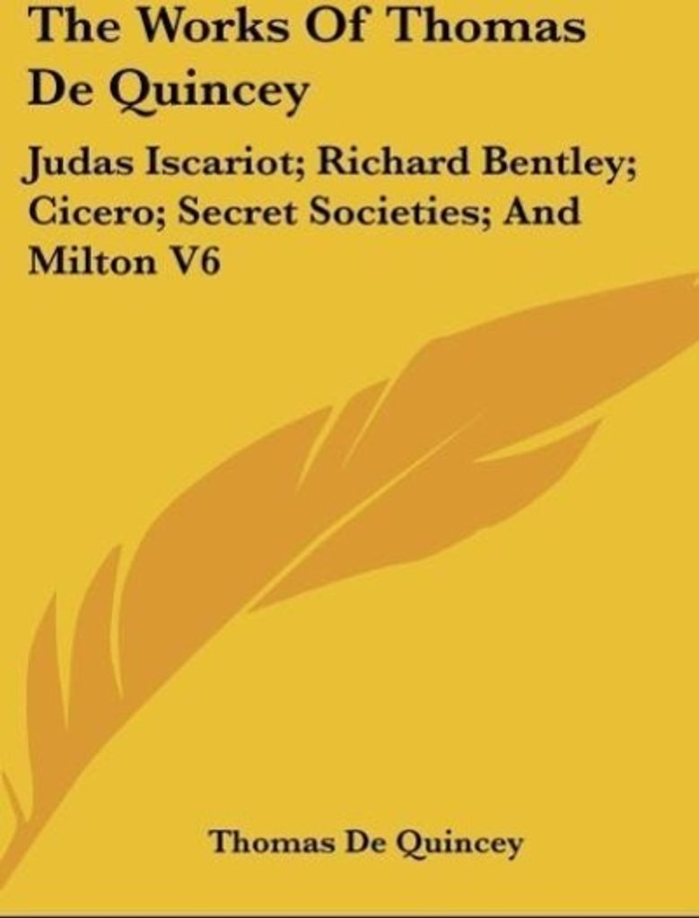 The Works Of Thomas De Quincey
