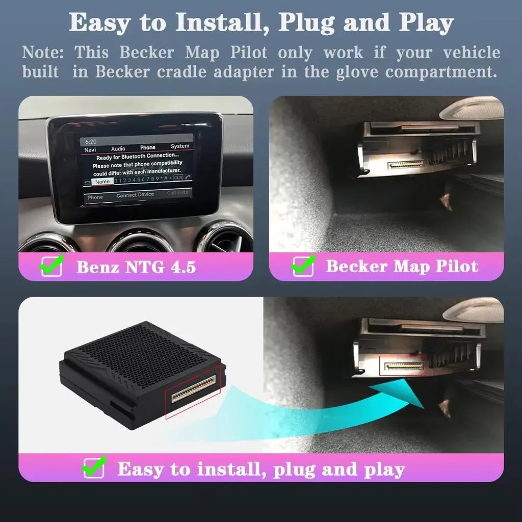 Module CarPlay sans fil pour NTG 4.5 Becker Map Pilot Mercedes-Benz