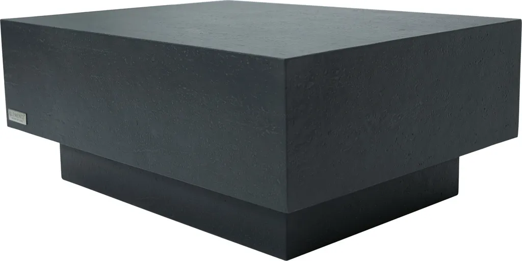 Grande table basse de salon en travertin noir TEVERE format Medium
