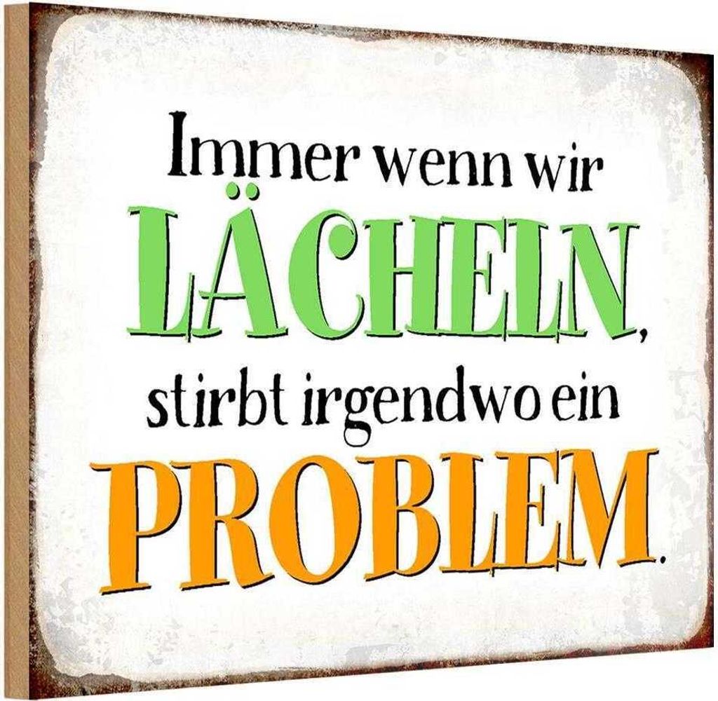 vianmo Holzschild 12x18 cm wenn wir lachen stirbt Problem Dekoration