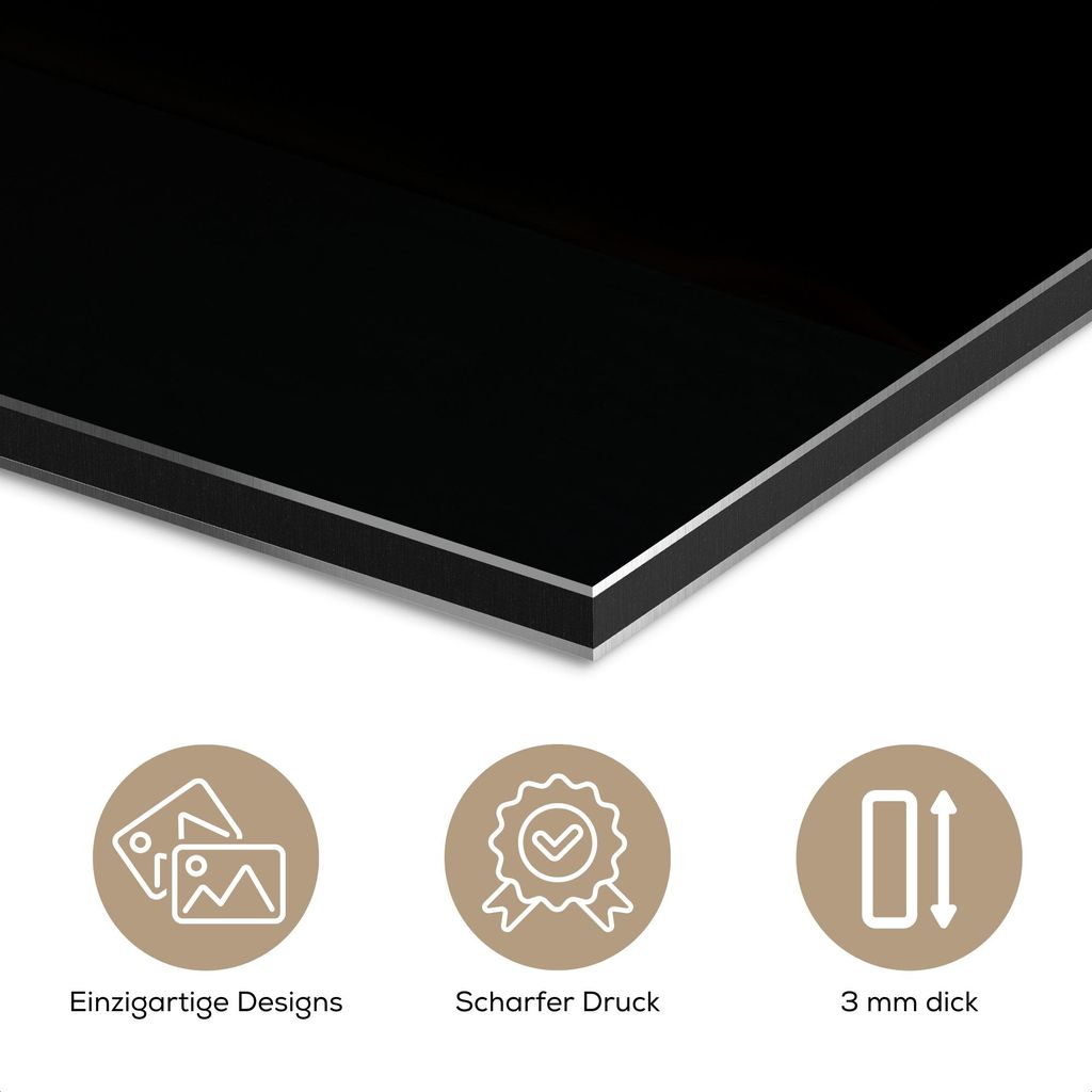 MuchoWow Wanddekoration Metall Metallbild Wandkunst 120x80 cm Blumen - Fröhlich - Vase MuchoWow Aluminium Gemälde - Alu Bild