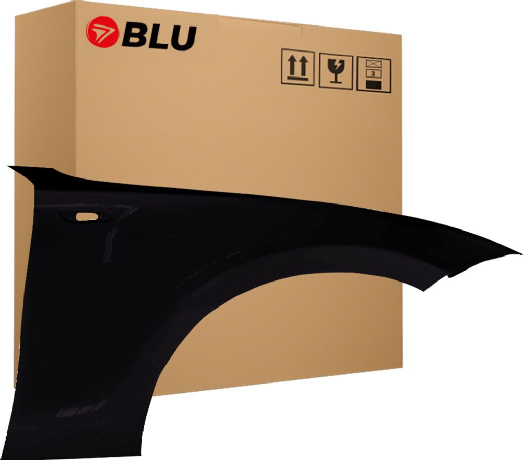 BLU Kotflügel Passend für BMW E81 E82 E87 E88 ( 1 I - serie) 668 Rechts Schwarz Schwartz II Schwarz II Standard Schwarz | 2004-2013 | Vorderseite...