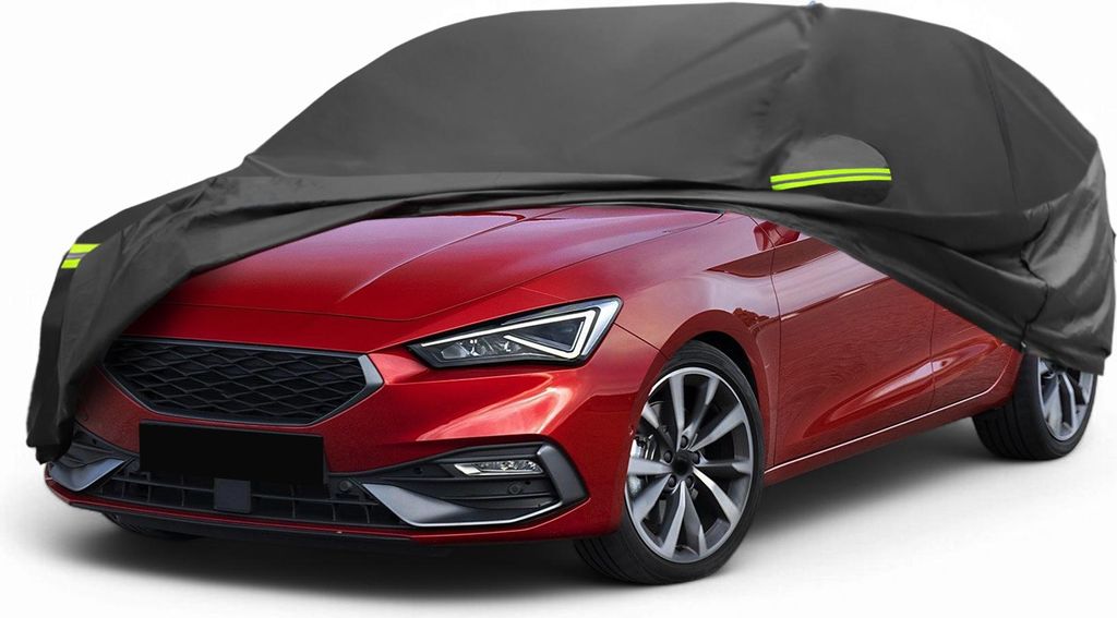 Autoabdeckung fš¹r Seat Leon II/III/IV 2005-2020 210D-PU Outdoor Vollabdeckung Autoabdeckung Alle Wetter Wasserdicht Winddicht Sonnenschutz mit F...