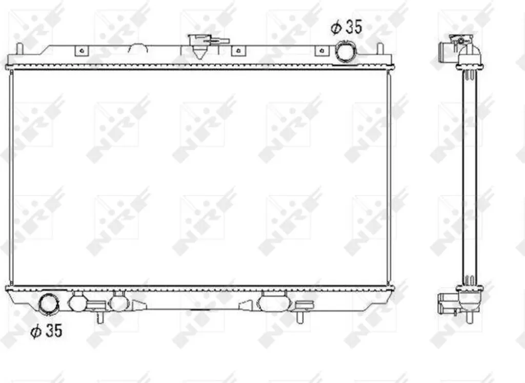 Radiateur pour Nissan Almera Tino (V10) - Remplacement OE 21410BU100 NRF