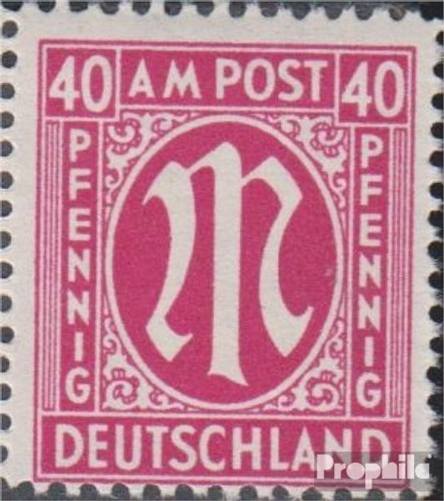 Briefmarken Bizone (Alliierte Besetzung) 1945 Mi 30V, Linie Produktbild 