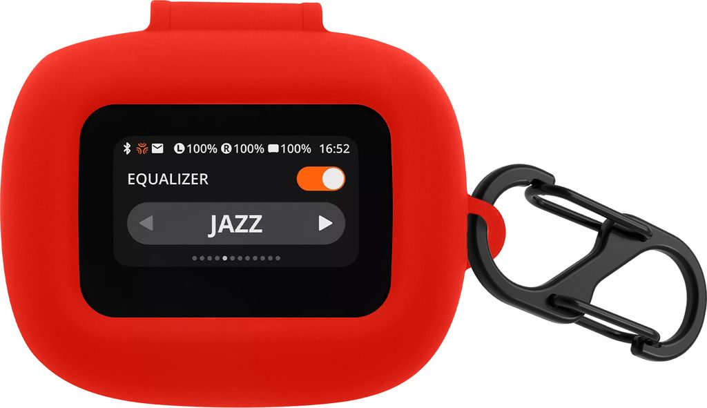 kwmobile Hülle kompatibel mit JBL Live Flex 3 / Live Buds 3 / Live Beam 3 Kopfhörer - Silikon Schutzhülle Etui Case Cover Schoner in Rot