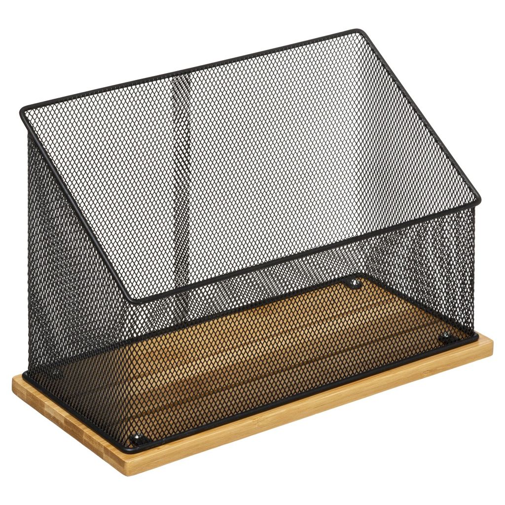 Organizer na korespondencję, bambus/metal, 20 x 14 x 29 cm Zdjęcie produktu 