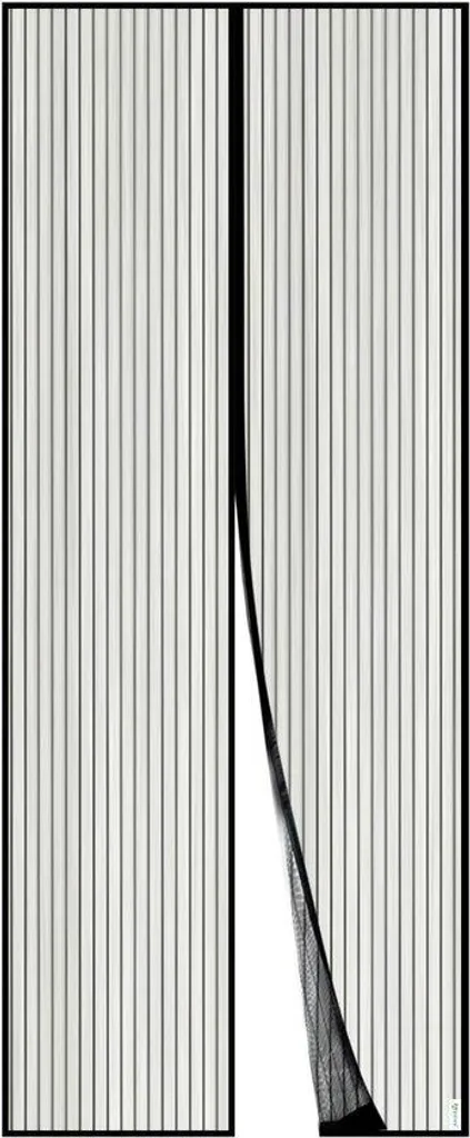 Rideau moustiquaire magnétique 100x210 cm pour porte avec 32 aimants